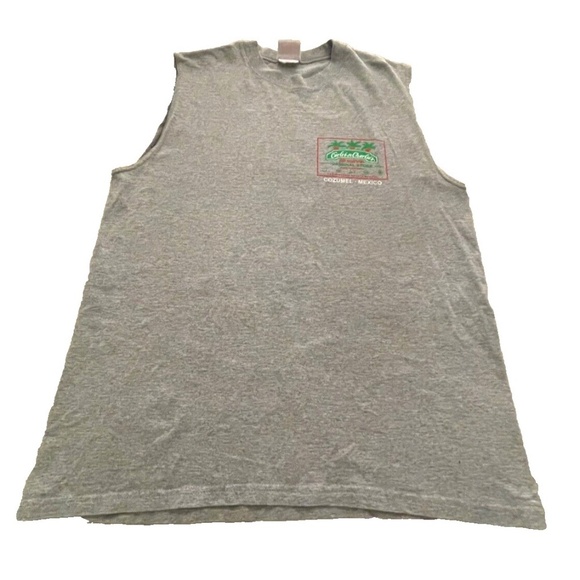 Vintage Carlos' n Charlie's Original Store Cozumel, Mexico Men's Tank Top Size L - Picture 2 of 5